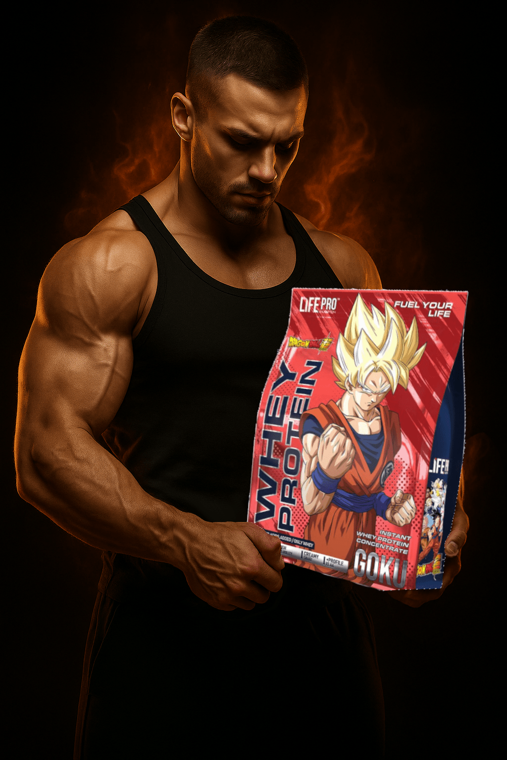 Life Pro Whey Dragon Ball, Limited Edition. Goku 1.8kg (Speculoos Cream) - Imagen 3